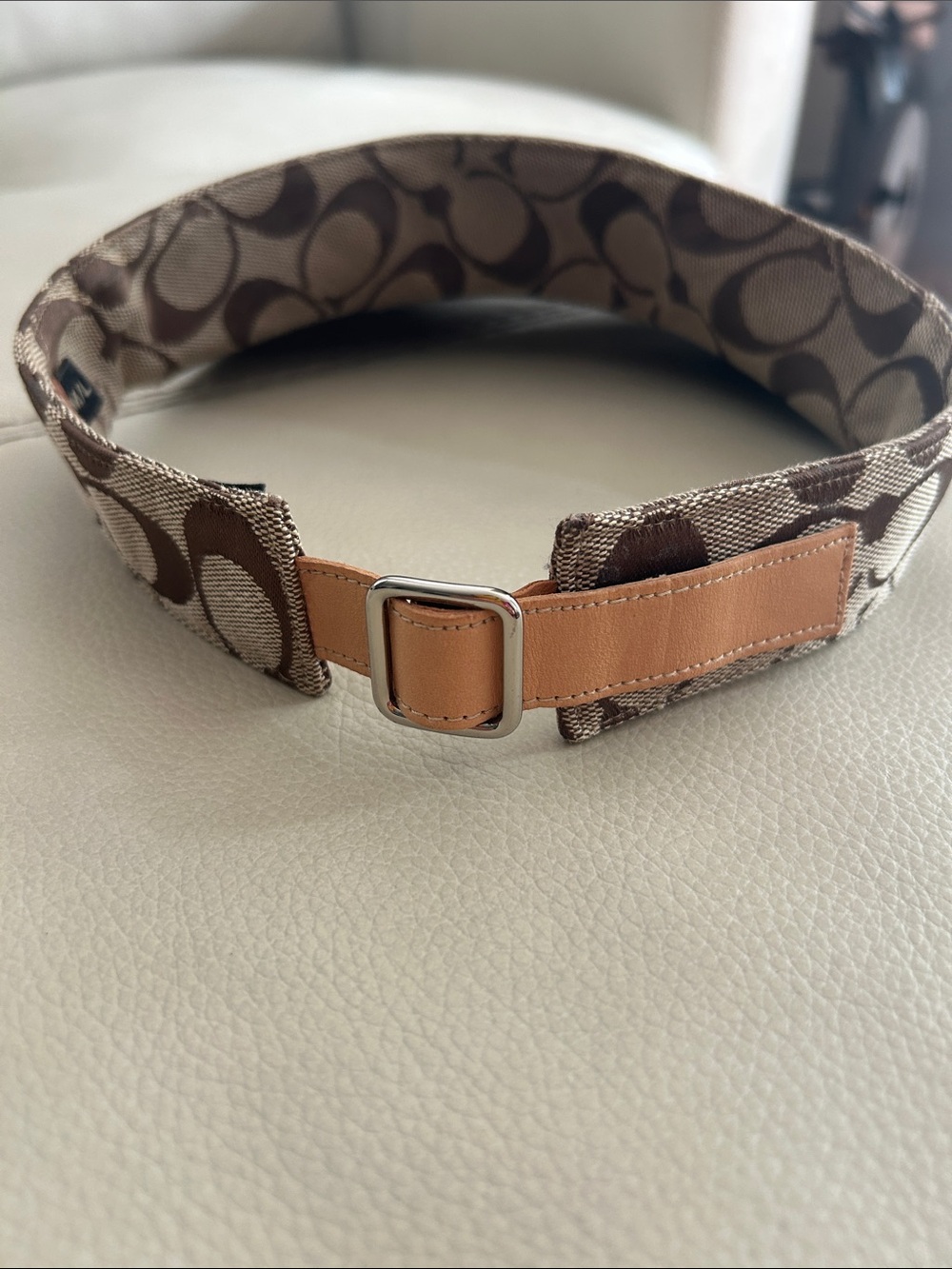 Coach Brown and Tan Signature Monogram Visor - Picture 4 of 5